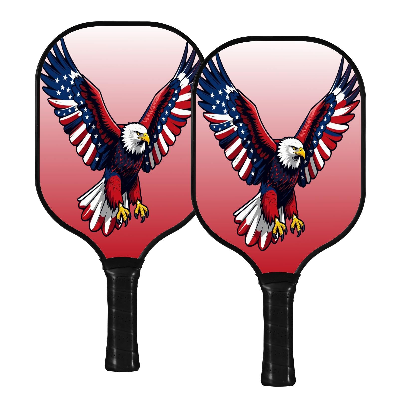 Flaga USA łysy sokół patriotyczny sokół 4 lipca USA (2) wiosło pickleball o niskiej wibracji