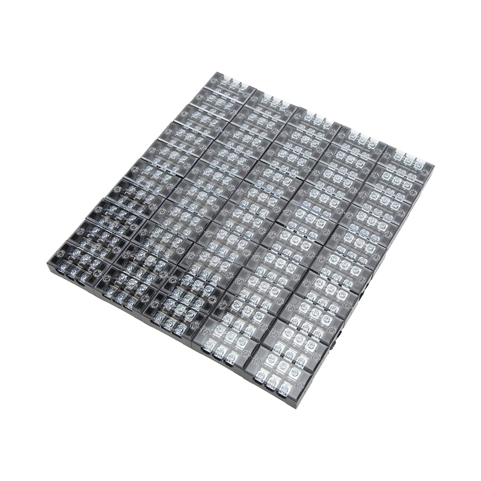 50 Pièces TB-2503L Bornier à Vis Bloc 25A 600V 3 Positions Double Rangée 0.5~2.5mm² Fil Bornier à Vis Blocs Boîtes de Distribution étanches Bornier Bloc de Jonction