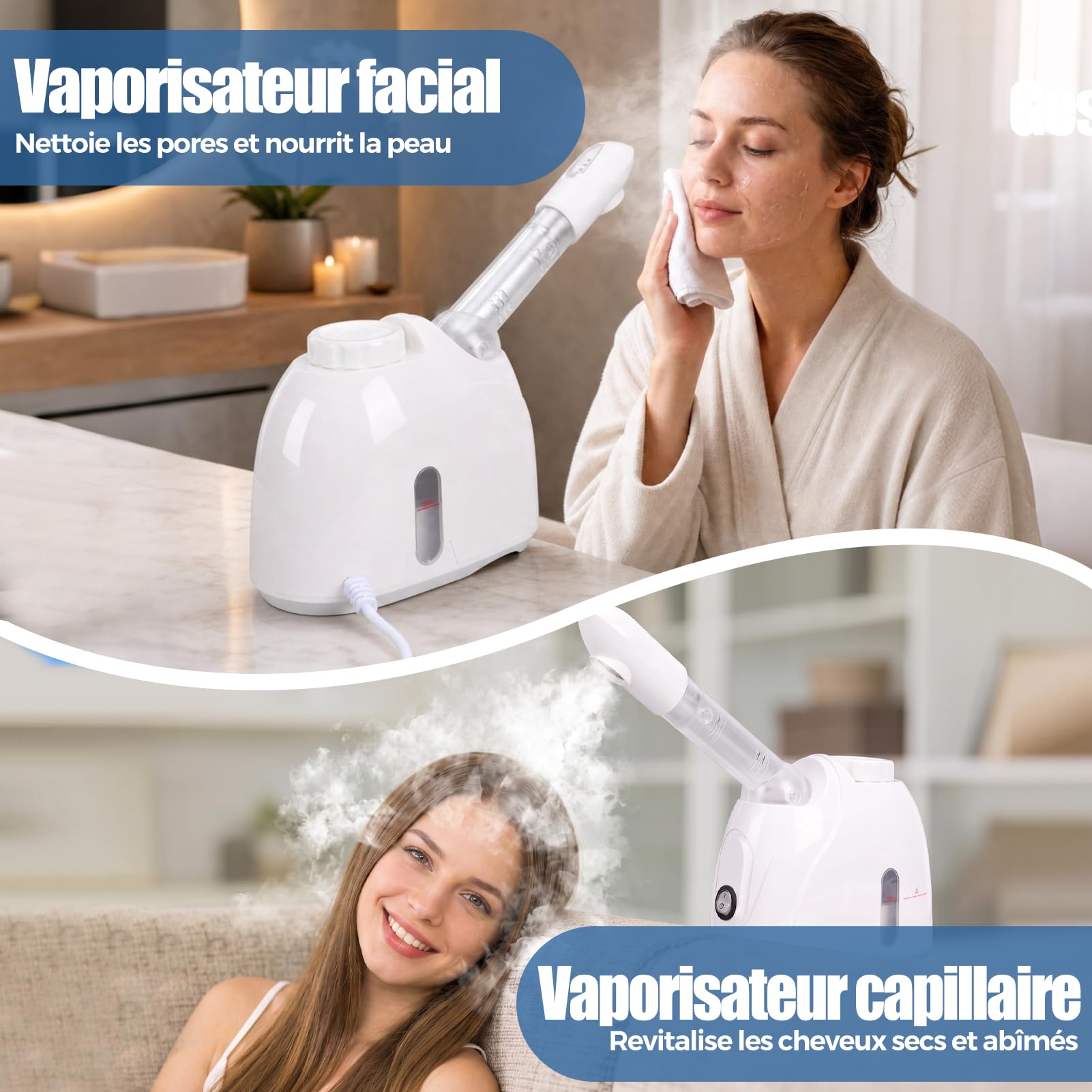Appareil Vapeur Visage Hydratant à Brume Chaude
