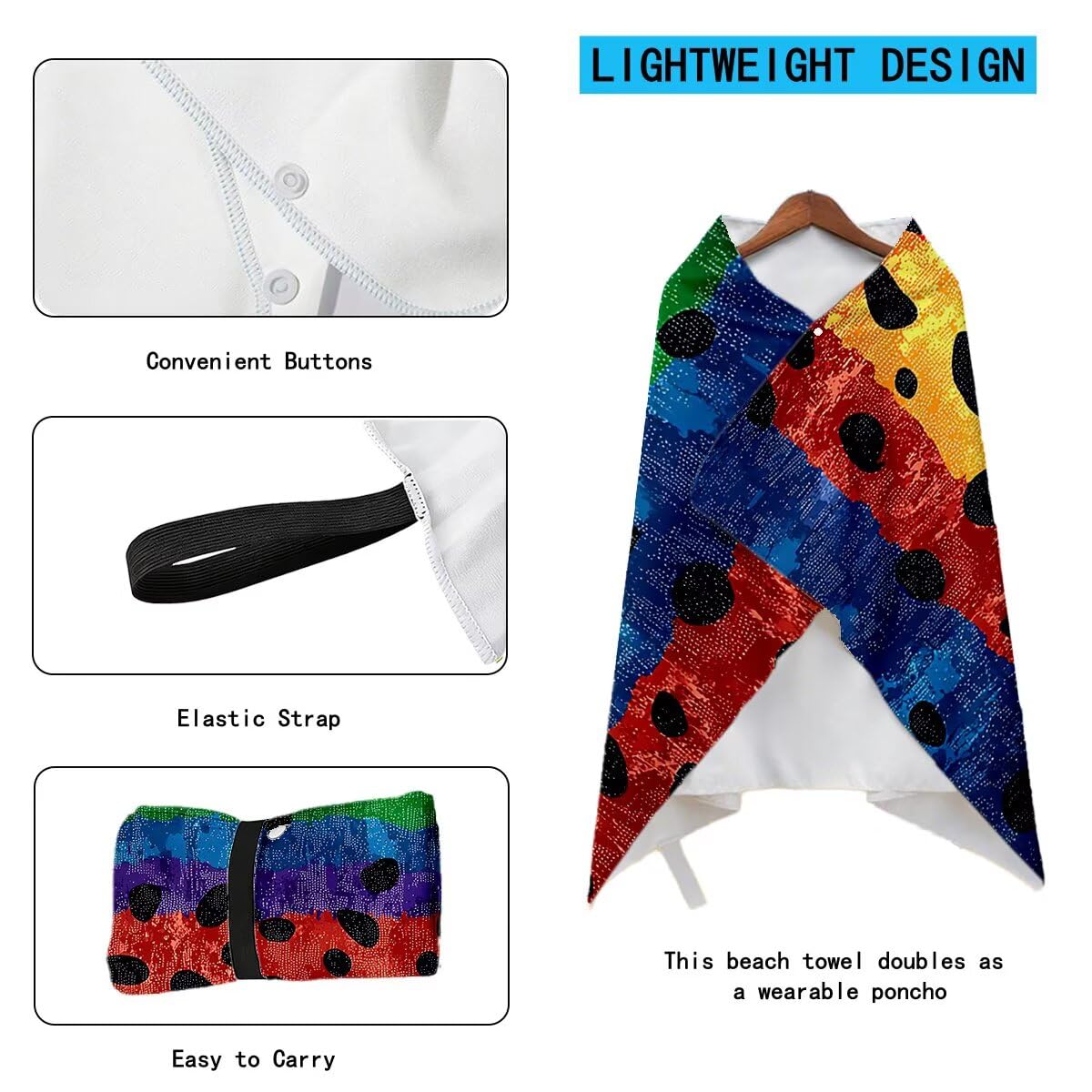 Serviette de Plage Serviette Microfibre, Drap de Bain 90x200cm 2PC, Séchage Rapide Grande Serviettes de Bain, Légères Anti Sable Drap de Plage Microfibre pour Natation, Cadeau (Imprimé léopard) -3907