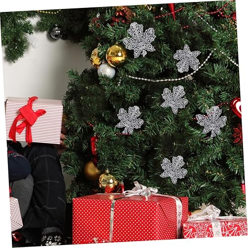 Miniatura 9 de IMIKEYA 5 piezas de hojas de imitación de Navidad, joyería floral, guirnalda de flores artificiales, decoración de boda, hojas de plástico, hojas de