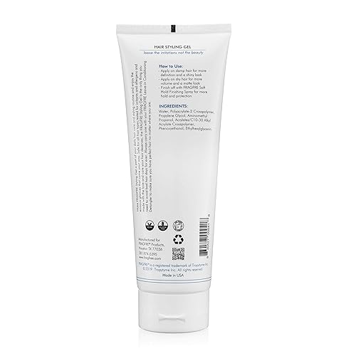 Miniatura 10 de Gel de peinado para el cabello, 8 onzas (paquete de 2 unidades), fijación media, sin fragancia, hipoalergénico, sin irritación, para pieles