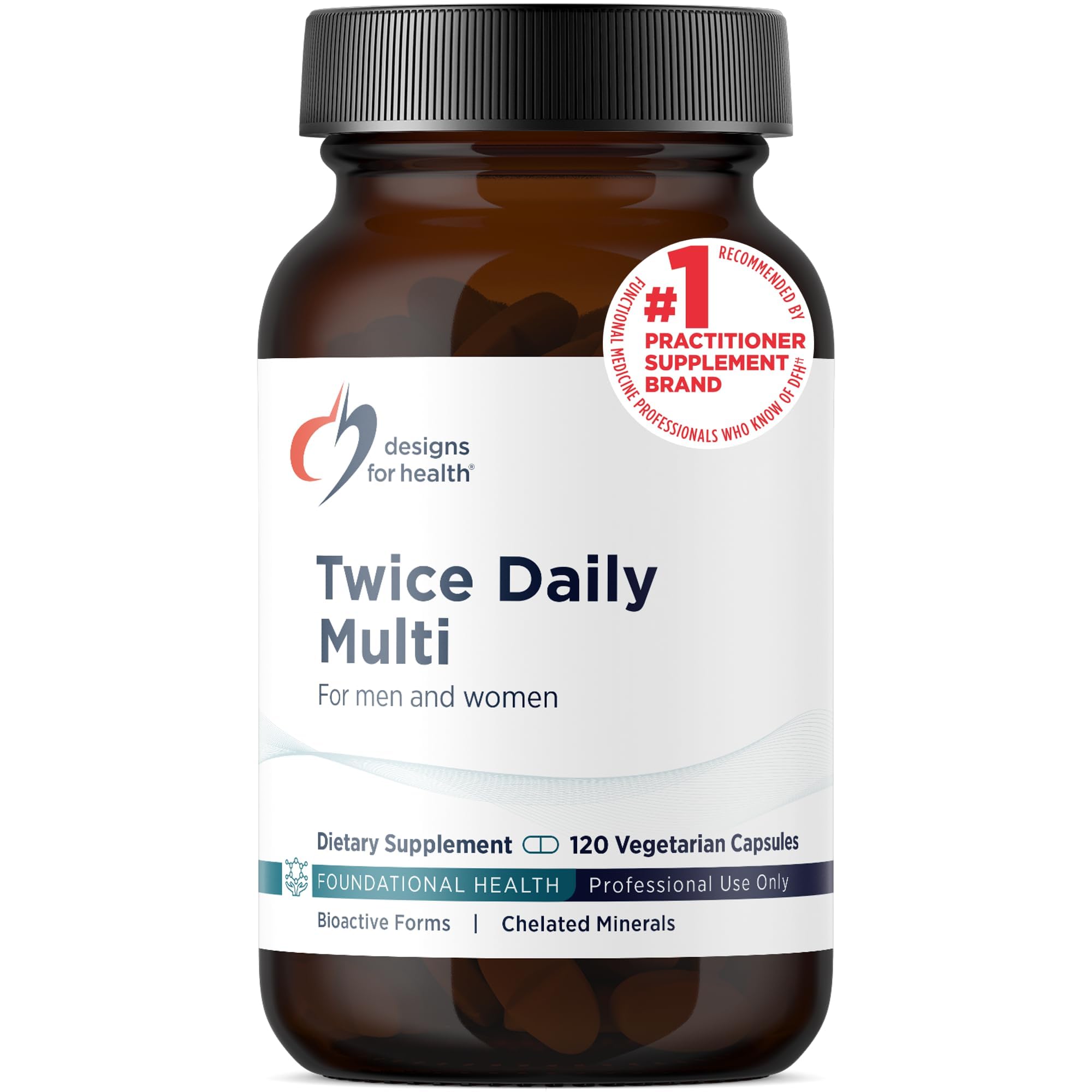 Designs for Health Methylated Multivitamin, Iron-Free Formula, 120 Capsules 120 Count (Pack of 1)