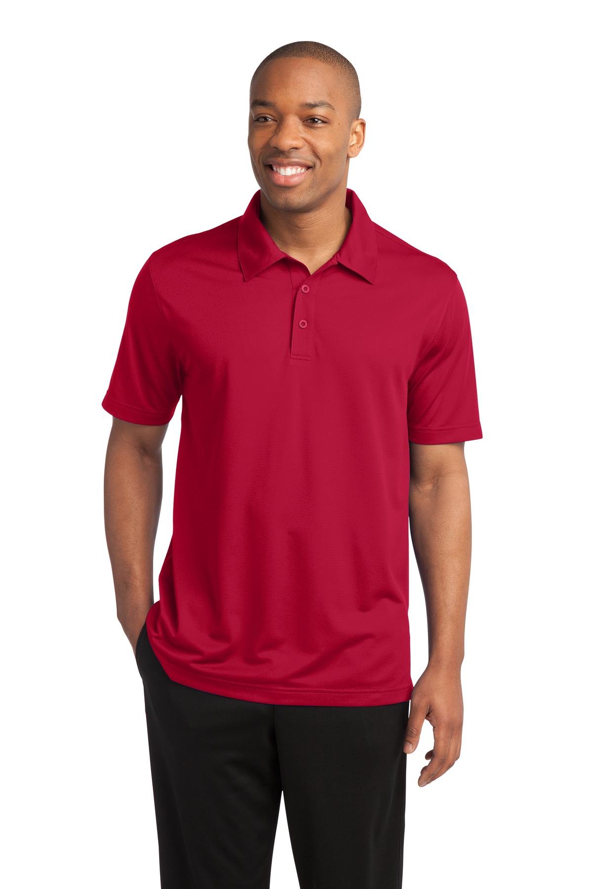 SPORT-TEKMen's Textured 3-Button Placket Polo Shirt
