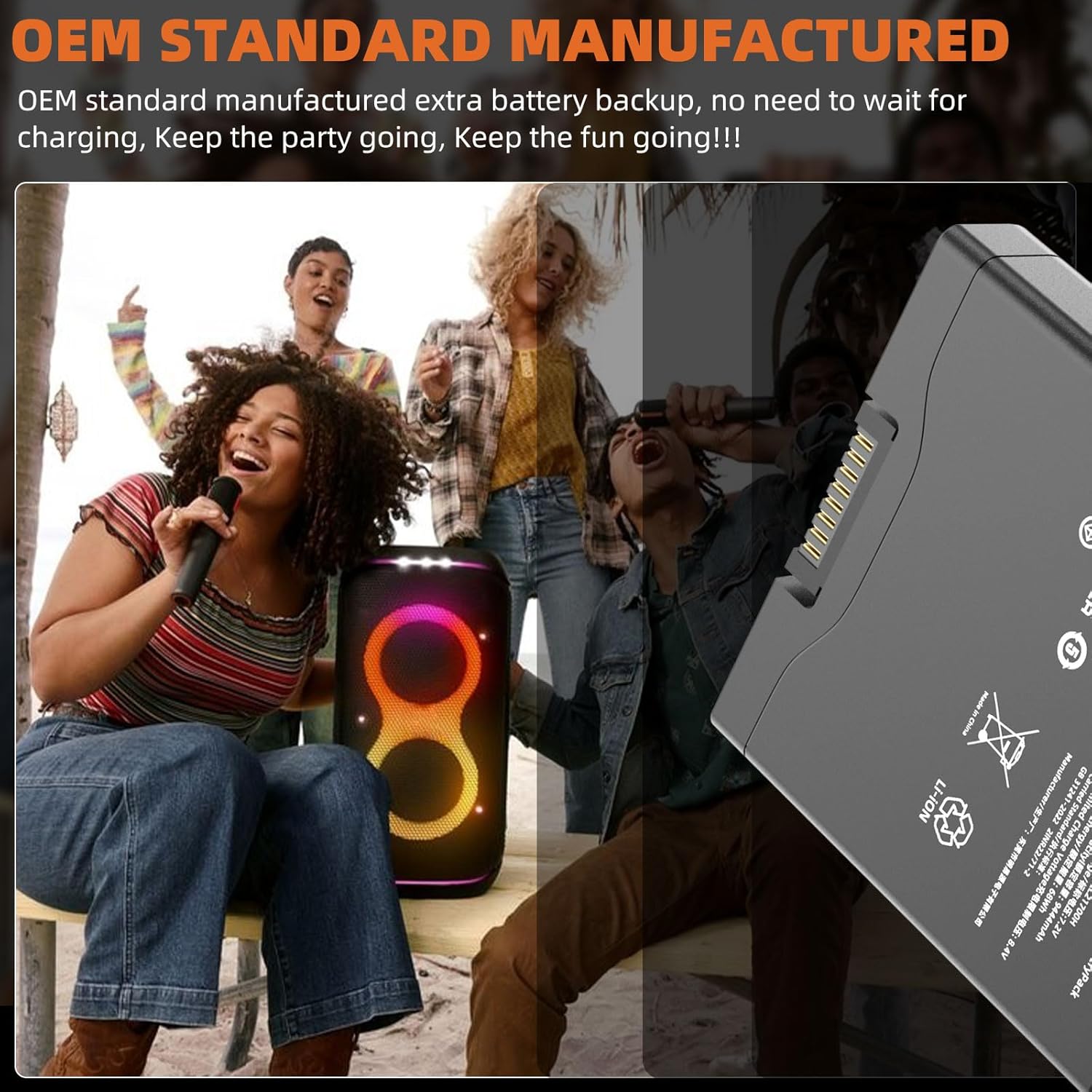 Replacement Battery for JBL Battery 400, Compatible with JBL PartyBox Stage 320 & Xtreme 4 Wireless Bluetooth Portable Speaker Only