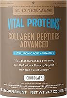 Vista 16 de Vital Proteins - Péptidos de colágeno en polvo avanzados con ácido hialurónico y vitamina C, suplementos de colágeno, sin sabor, 12 porciones