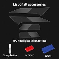 Vista 5 de Película de protección de faros delanteros de coche para Nissan Rogue 2021 2022 2023 2024 2025 Accesorios para automóviles Lucency vinilo decoración