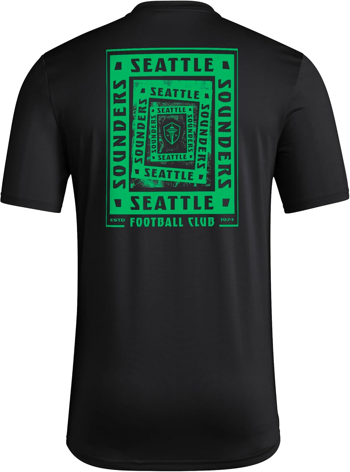 Adidas Mens Seattle Sounders Fc Local Warp Pre-Game Short Sleeve T-Shirt - Image 2