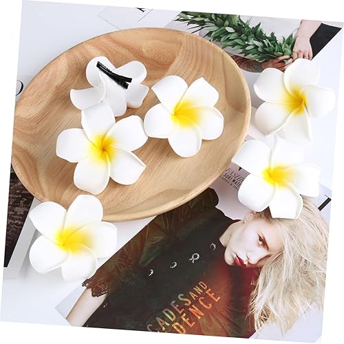 Miniatura 7 de 25 pinzas para el pelo de flores Frangipani para mujer, pinzas negras para bodas, vacaciones en la playa y diseño de espuma