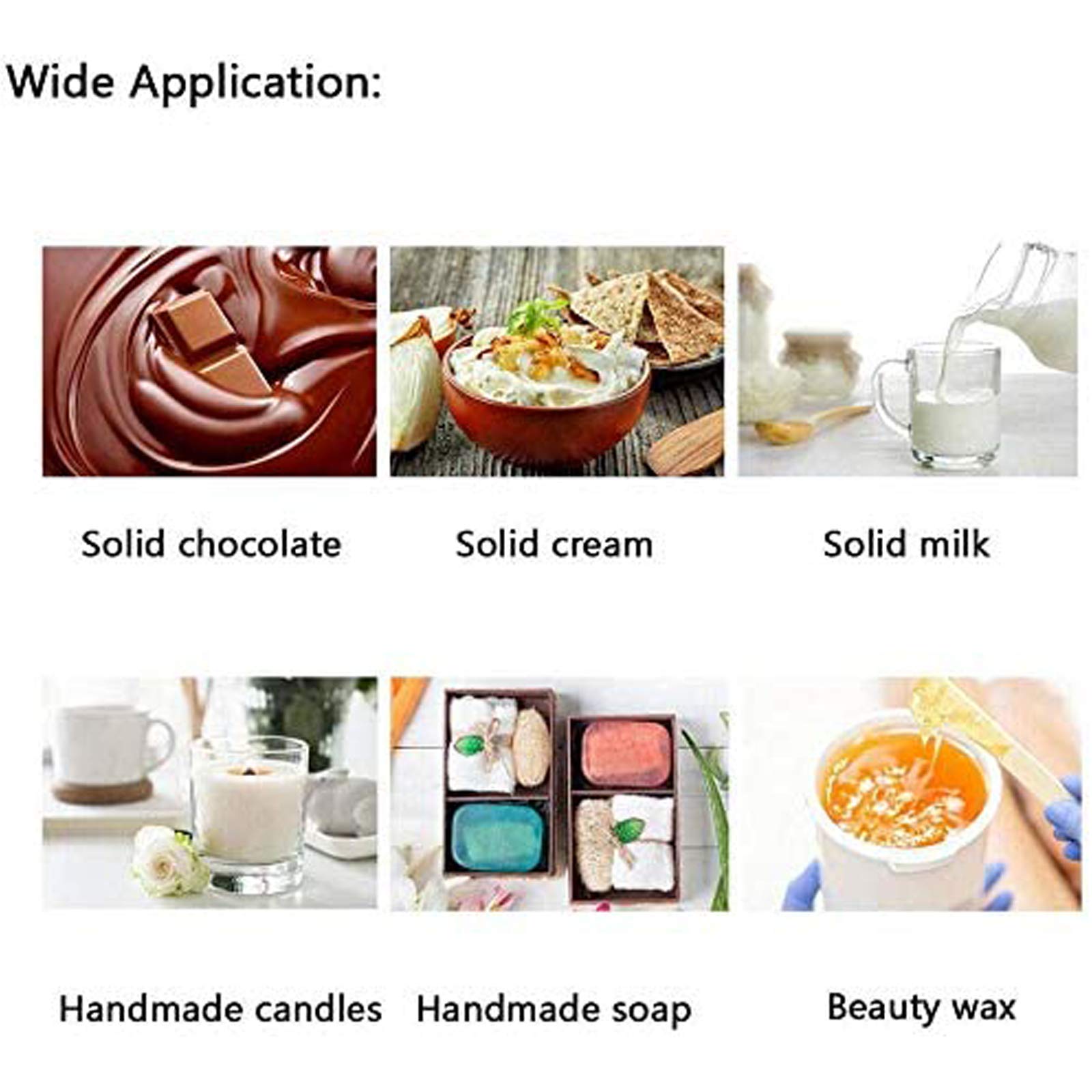 Tempéreuse À Chocolat Bain Marie Electrique Réchauffeur de Liquide Acier Inoxydable Capacité 6L 2 Réservoirs Maison Commerciale 220V 600W