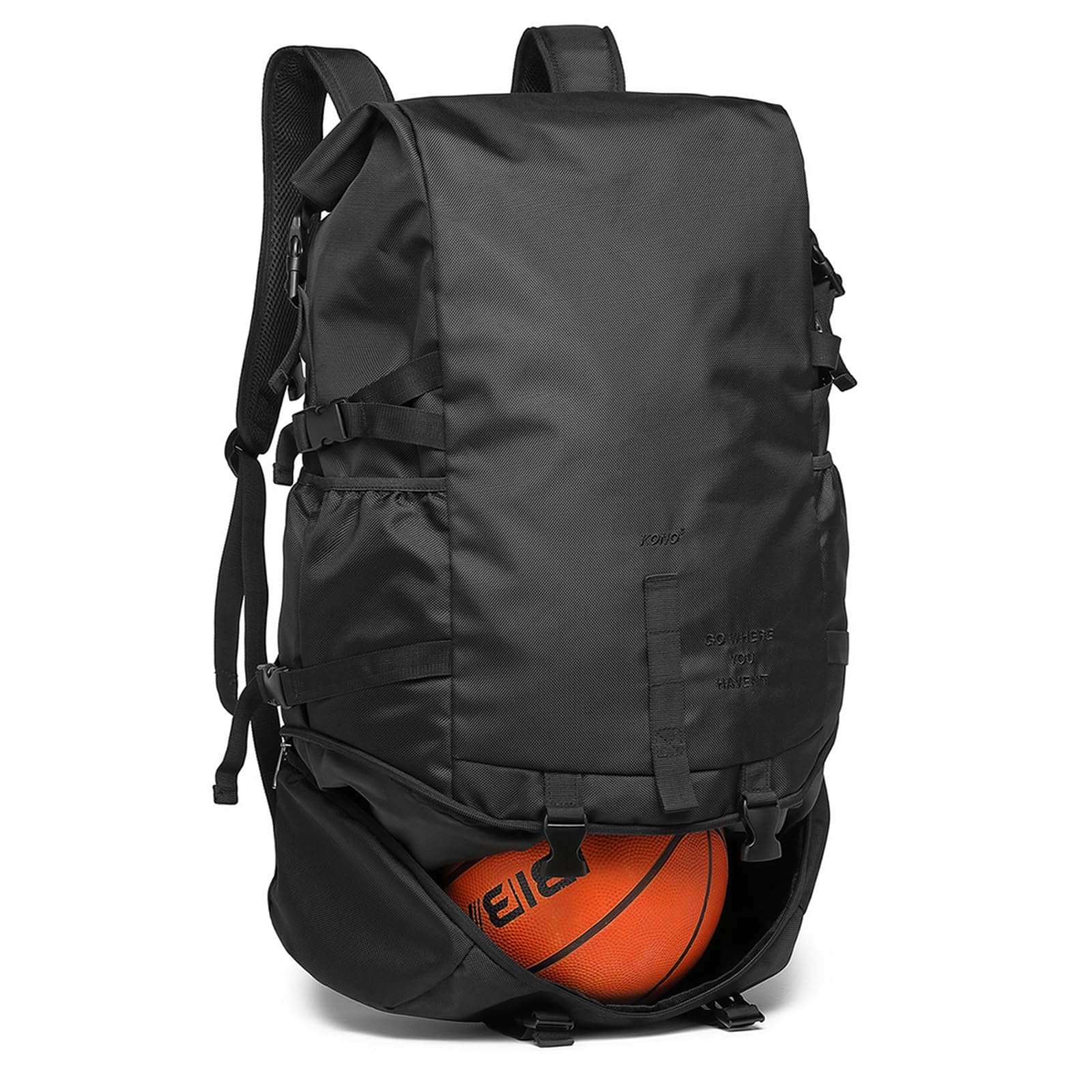 Kono Mochila Deportiva para Baloncesto Bolsa Portátil con Cuerda Negro