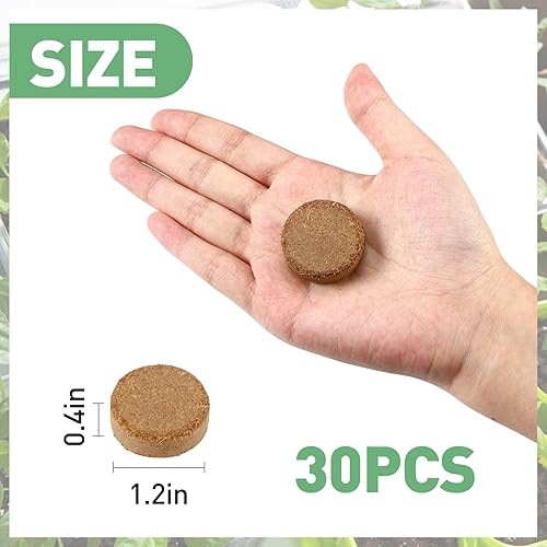 Miniatura 6 de 30 pellets de fibra de coco comprimida de fibra de coco de alta expansión para plantas, tierra orgánica pura para macetas para gatos de interior,