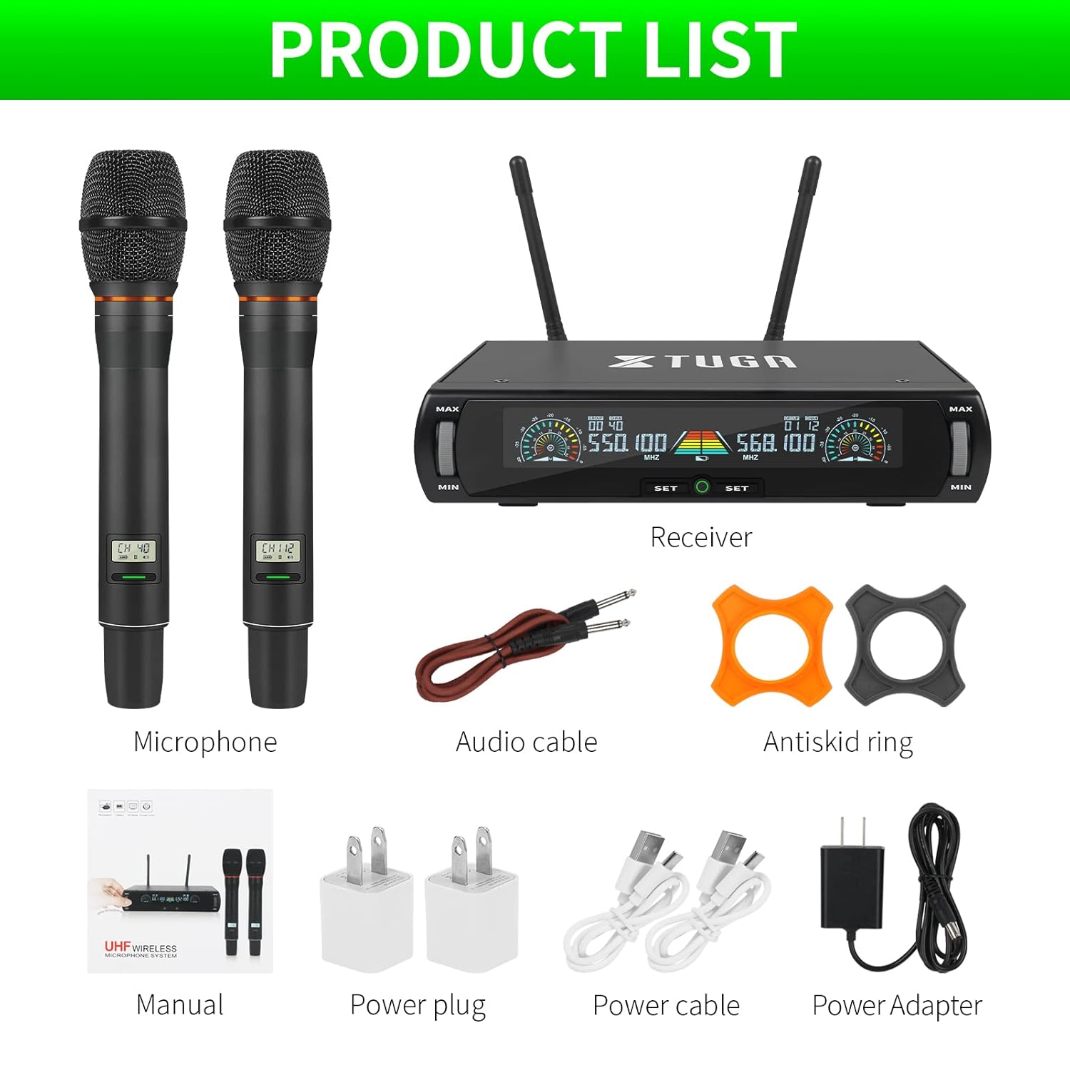XTUGA U-260 microphone cardioid pickup pattern