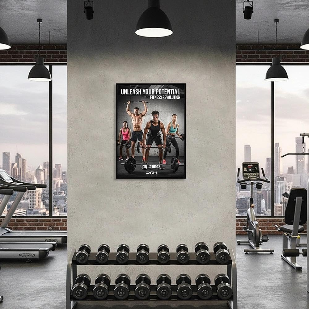 Boarding 16X24 Poster Frame 4 Pack, Scratch-Proof Picture Frames for Photo Gallery, Slide-In Strips,Photo Frames 16 x 24 for Horizontal or Vertical Wall Display, Black