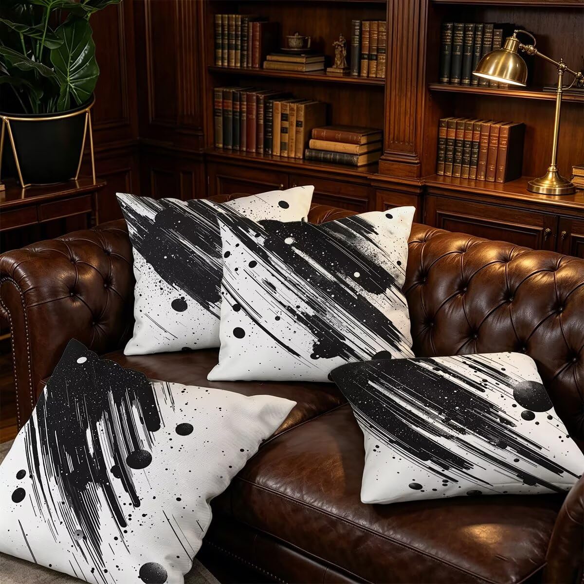 Federe Cuscini Divano 55x55 cm, Grigio Cuscini per Divano, Velluto Federe Cuscino Letto Impermeabili Set da 4, Copricuscini Moderno Motivo con Cerniera Invisibile Design per Sofá, Regalo Donna G-41
