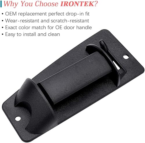 Vista 5 de IRONTEK 1 par de repuestos para manijas de puerta trasera para Chevy Silverado y GMC Sierra 1999-2007, se adapta al lado izquierdo del conductor