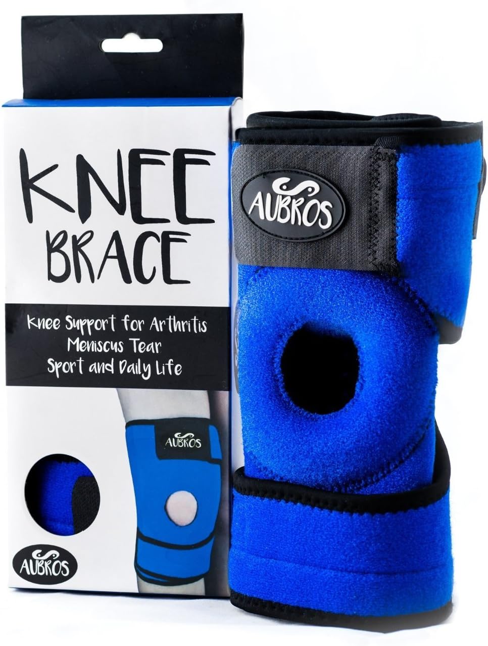 Knee Brace Support with Dual Metal Stabilizers for Meniscus Tear Tendonitis Arthritis Pain Provides Compression for the Patella with Breathable Neoprene and Non-Slip Silicone