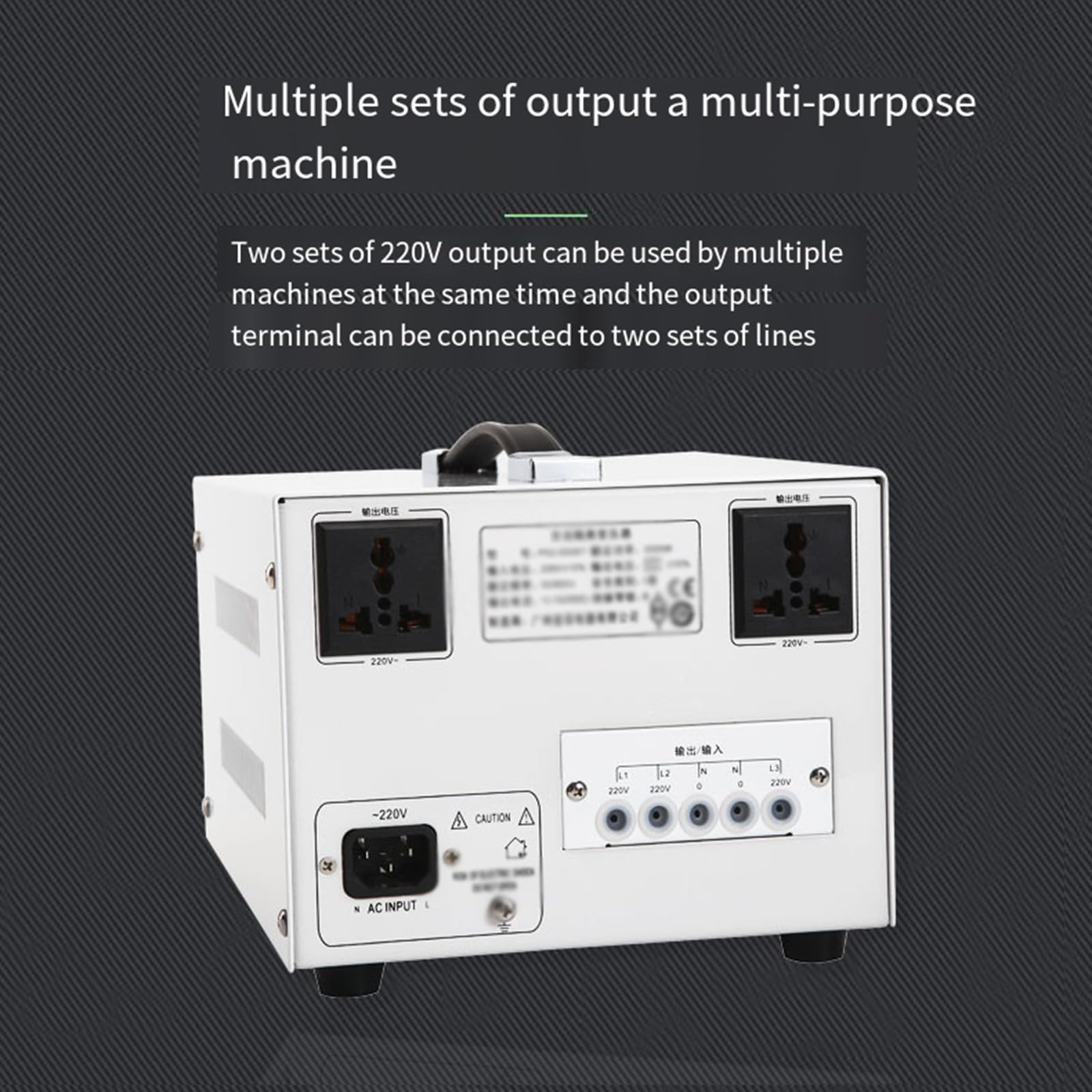 Transformador de alta potencia, 110V a 220V, 500W, 1000W, 2000W, 3000W, convertidor de voltaje de fuente de alimentación marina, enchufe Universal,110Vto220V-2000W