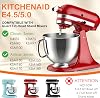 Bowl de acero inoxidable 5QT para batidora KitchenAid de cabezal inclinable | Compatible con modelos de 4.5-5 cuartos, para bowl de batidora KitchenAid, para accesorios y aditamentos KitchenAid, apto para lavavajillas 7