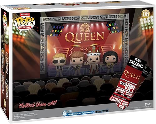 Miniatura 4 de Funko Momentos Deluxe Queen - Estadio de Wembley, Roger Taylor, John Deacon, Freddie Mercury, Brian May