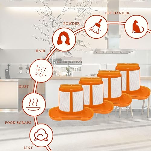 Miniatura 2 de Diteje Paquete de 4 accesorios de filtro de vacío de repuesto compatibles con Black and Decker HHVK HHVK320J10 HHVK320JZ01 HHVK415B01 HHVK515JP07