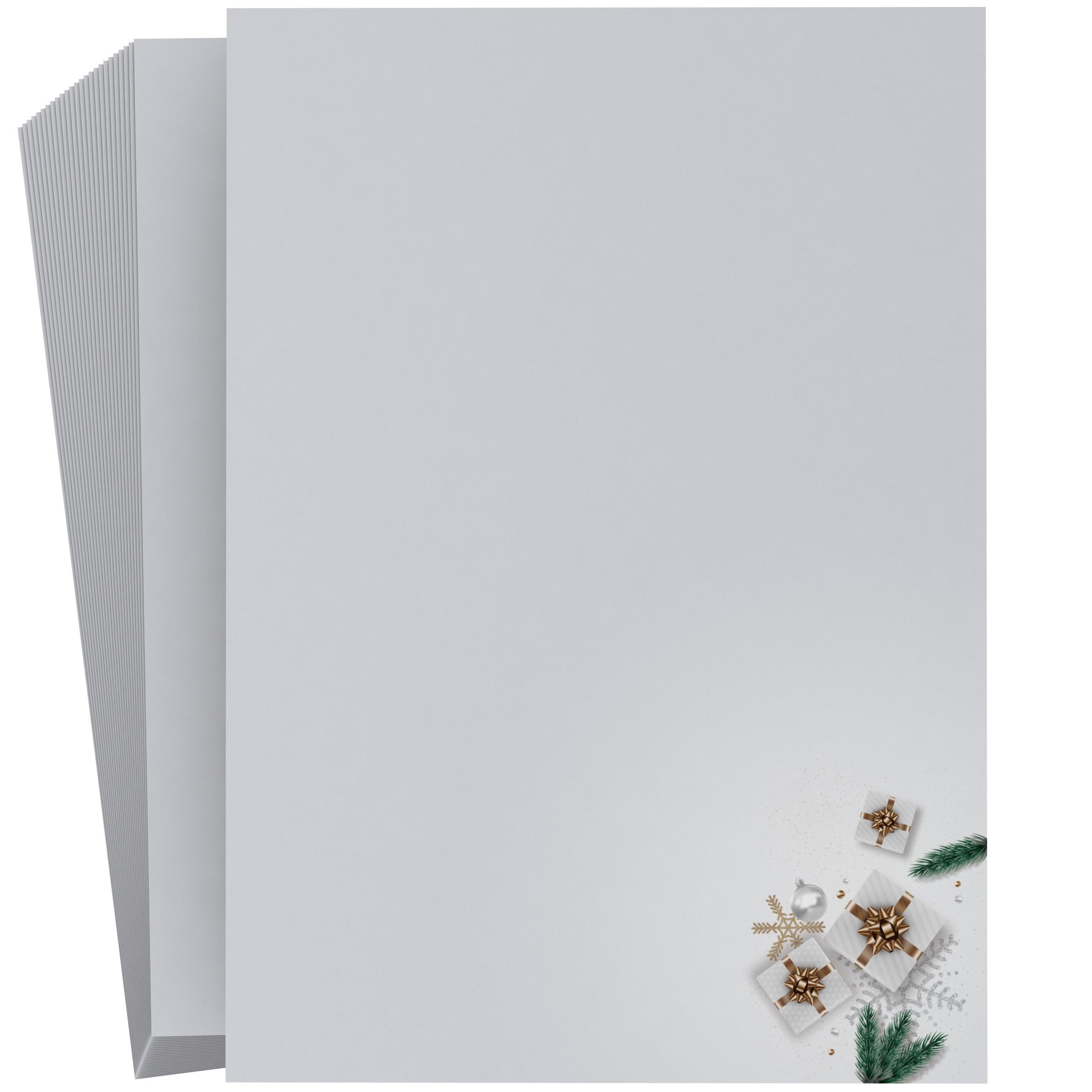 Weihnachtsbriefpapier | Edle Weihnachtsgeschenke | Briefpapier | Kuverts | Weihnachtspapier | edel | modern (100 Blatt + 100 Kuv.)