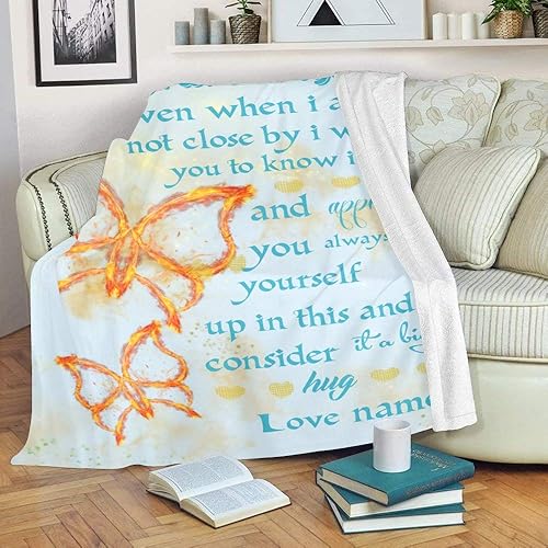 Miniatura 7 de Manta personalizada con nombre personalizado para mi hermana, manta de forro polar suave para regalos (50 x 60 pulgadas)