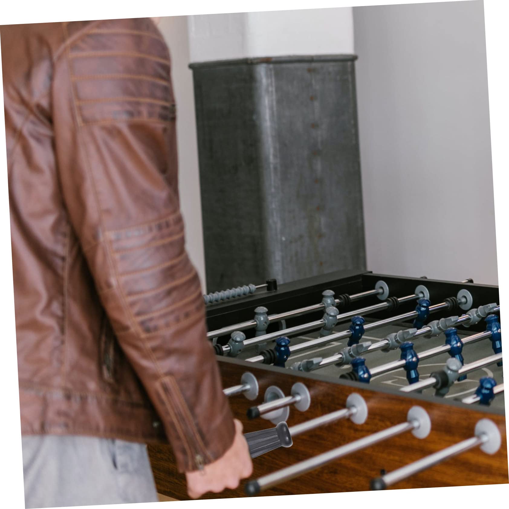 Empuñaduras de Futbolín de Plástico Negro, 8 Piezas | Agarres Ergonómicos Antideslizantes para Mesa de Fútbol de Repuesto, Compatibles Mayoría de Futbolines, Superficie Lisa