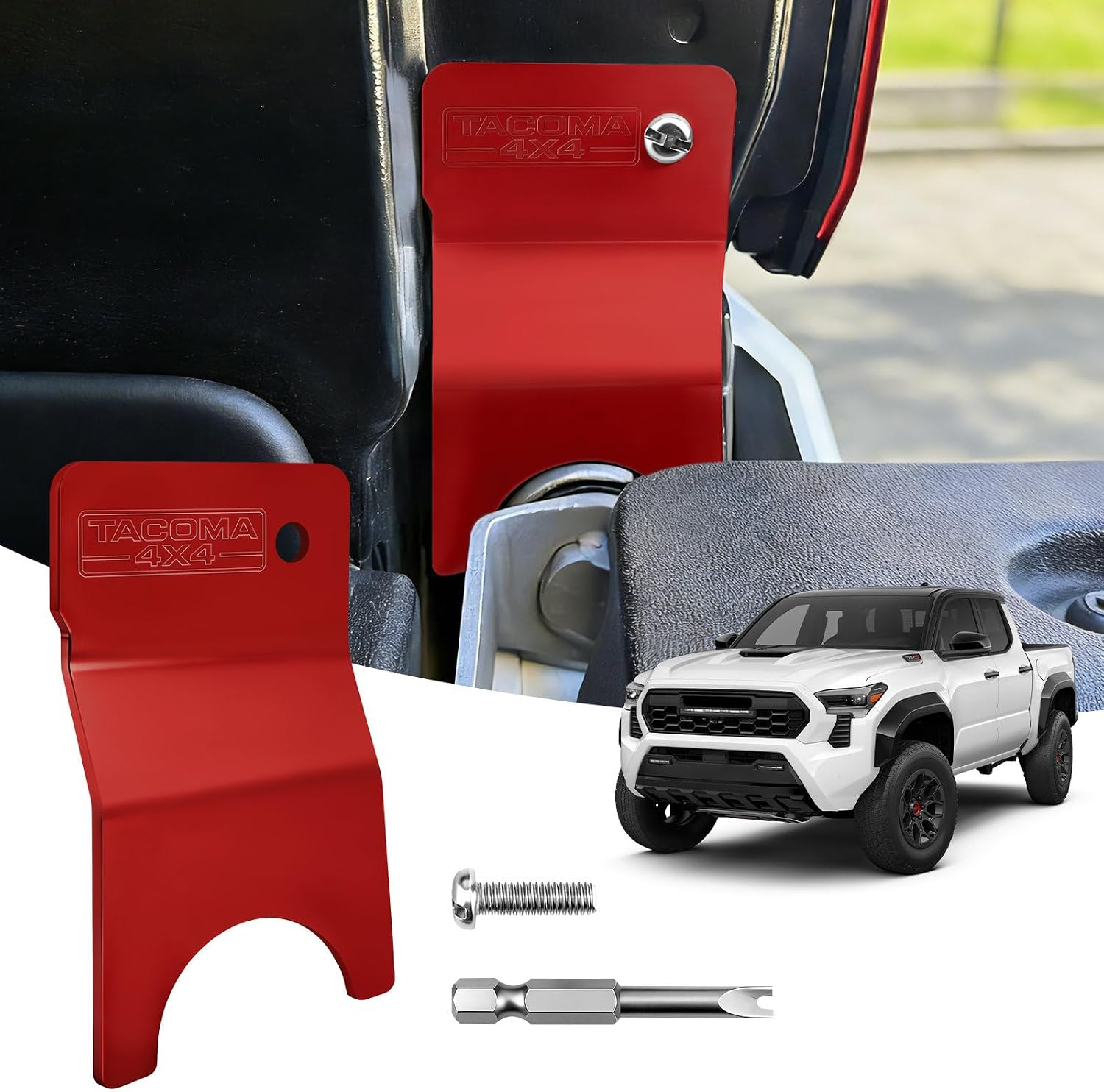 Tailgate Anti-Theft Lock Fit for Toyota Tacoma 2024 2025 2026+, Truck Bed Tailgate Locks Protector Compatible with Toyota Tacoma Accessories 2026-2024 (Black)