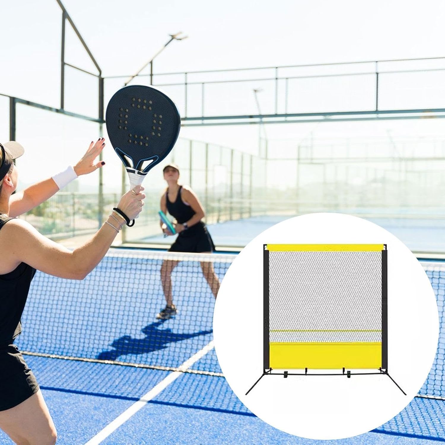 Tennis Rebound Net Practice Netting for Backyard Courtyard Outdoor