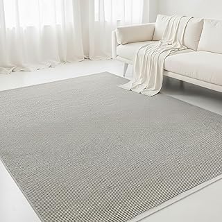 Interiyou handgewebter Baumwollteppich Riga - 60x120 cm Beige/Schwarz - Handwebteppich für Wohnzimmer, Schlafzimmer - 100% Handarbeit Naturfaser Teppich Flachgewebe