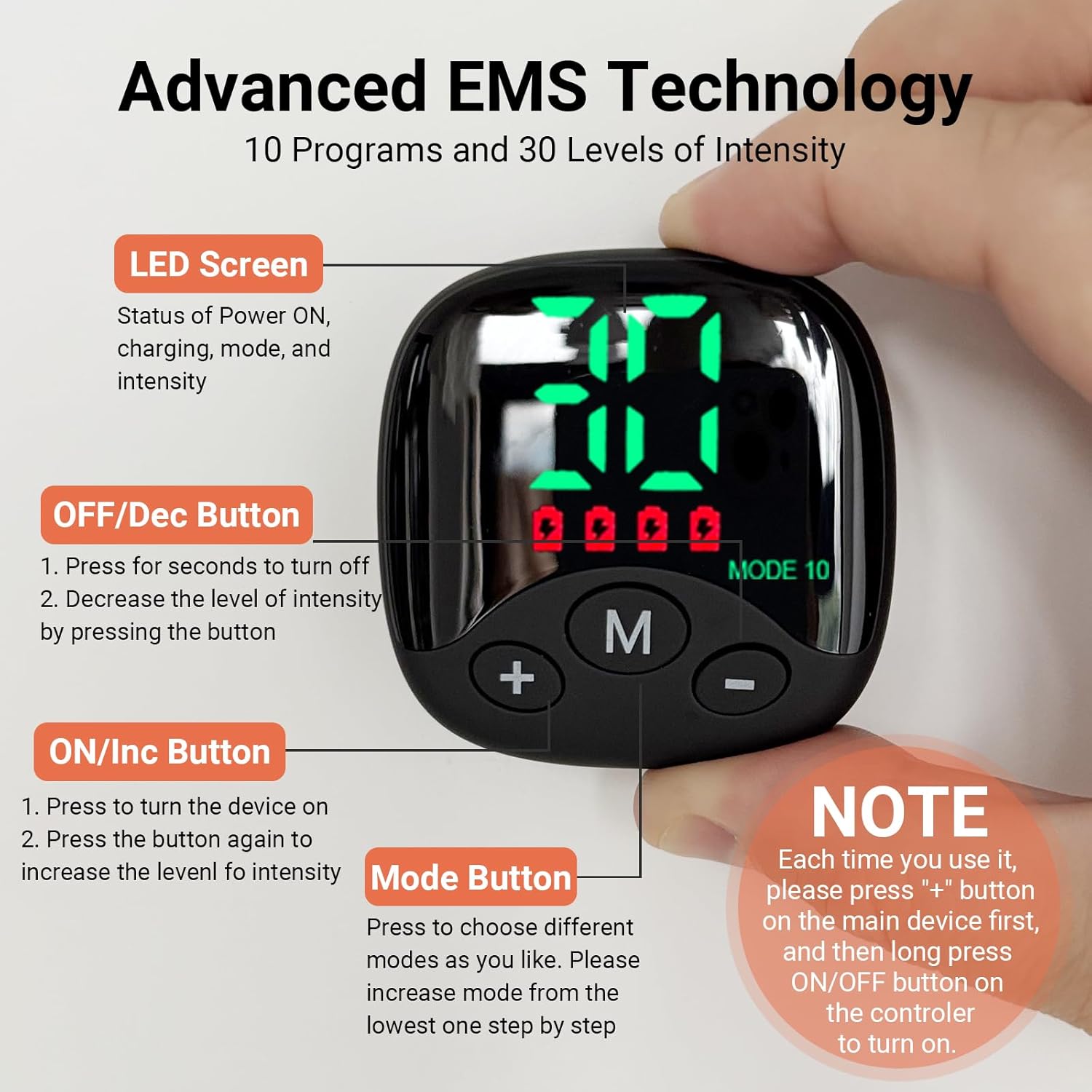 Abs Stimulator Muscle Toner – EMS Ab Toning Belt for Men and Women, Abdomen & Back Trainer for Home Gym Office Workout