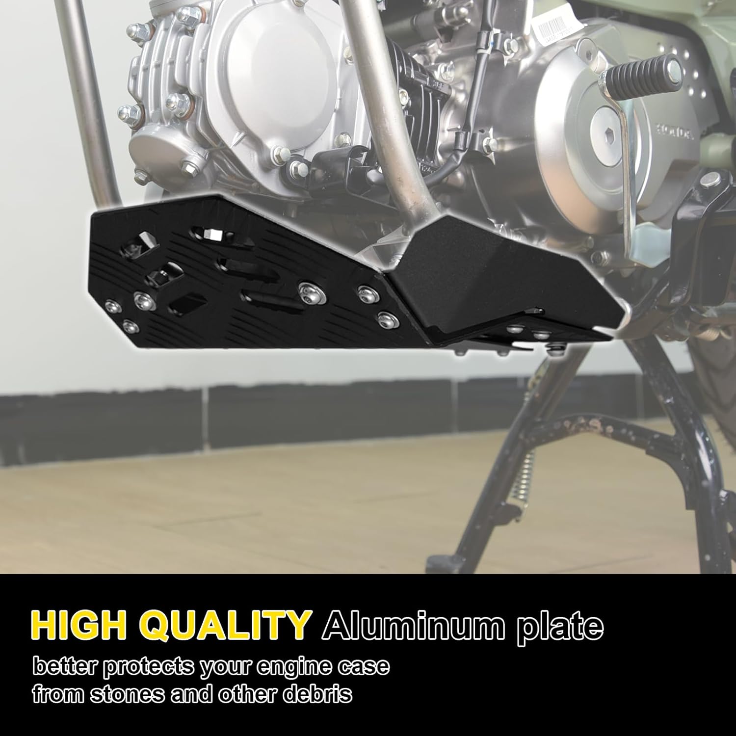 Motorcyle Engine Guard Skid Plate Shield Cover for Honda Hunter Cub CT125 Trail 125 2020-2025 Accessories Front Skidplate Engine Mud Guard Cover (Black)