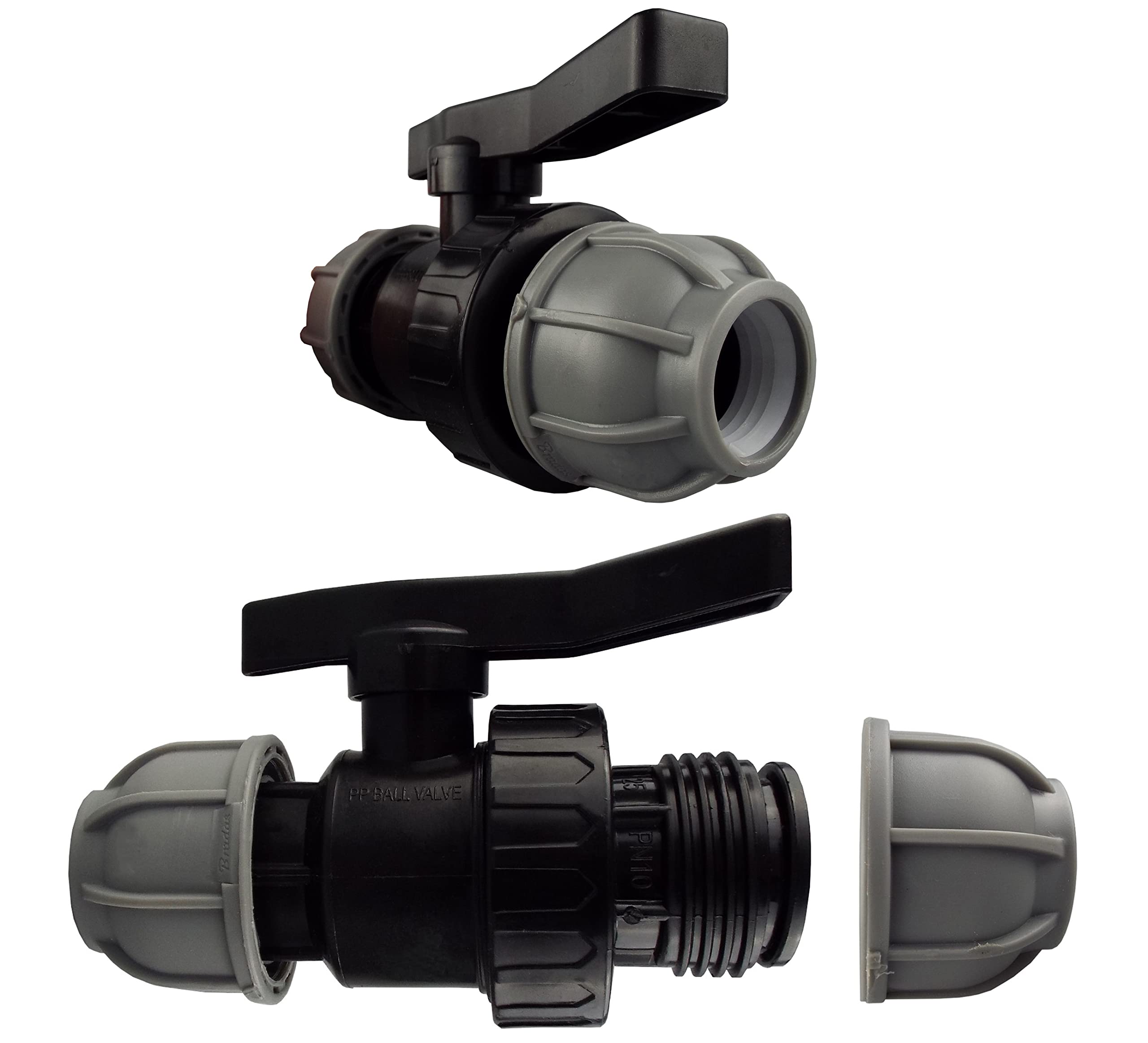 MDPE Water Supply Pipe connectors Flow Valve to Adjust The Water Flow or Turn on/Off,10 bar Pressure Rating,Removable Safety Handle (25mm) - Image 3