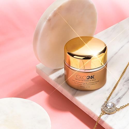 Miniatura 18 de GLO24K - Crema facial hidratante con oro de 24 quilates, vitaminas, colágeno, retinol, ácido hialurónico, crema de ácido hialurónico