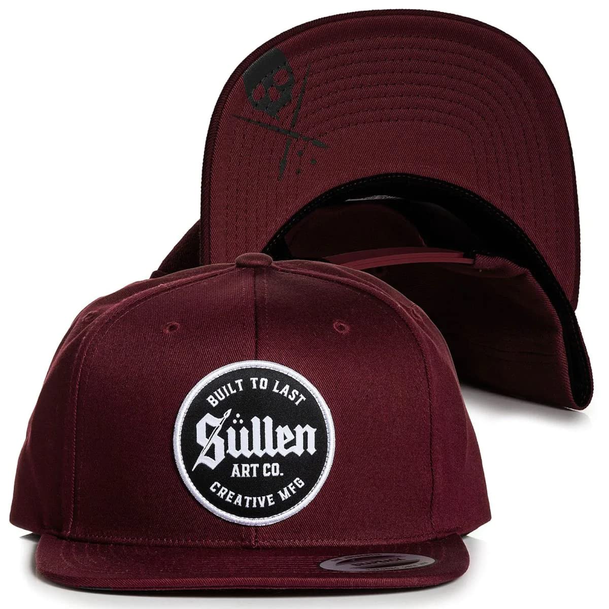SullenArt Collective Industry SCA3787 Limited Edition Snapback Skull Flat Visor Hat for Men | 2 Colors