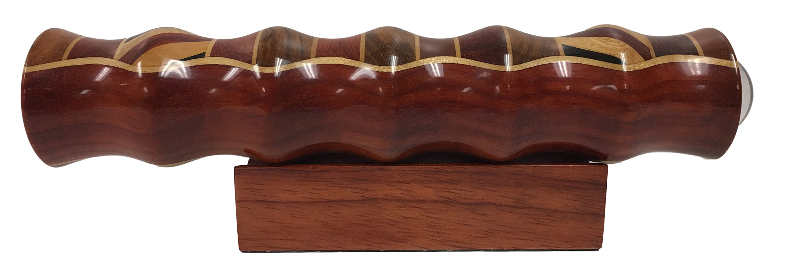 N & J Kaleidoscope Teleidoscope in Padauk, 9 Inch Barrel, Inlaid Hardwoods Padauk, Ebony and Jalneem. Heirloom SHOWPIECE ! Handcrafted in U S A !
