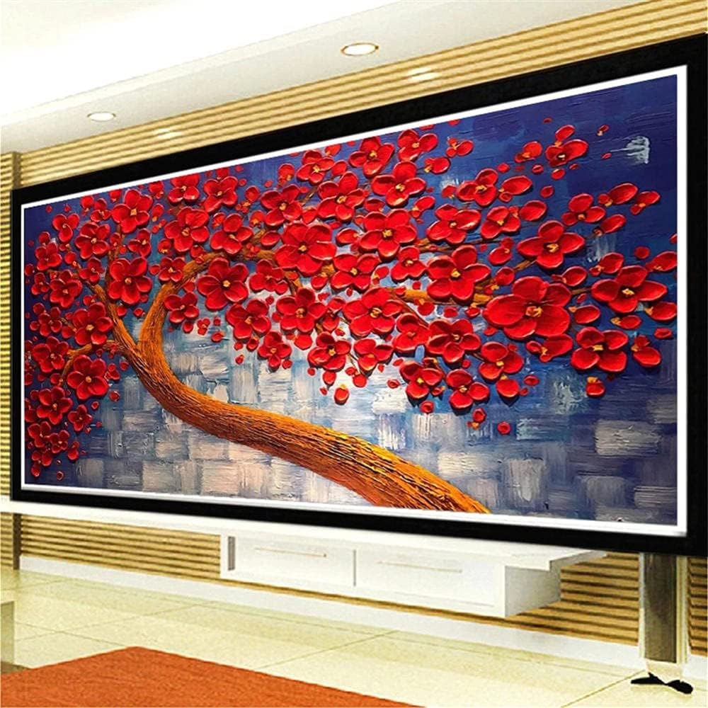 5d Diy Diamond Painting Kits For Adults Money In A Popularity Siz Red Large Tree