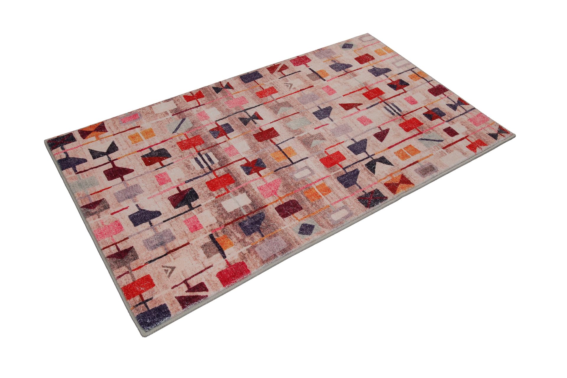 WECONhome Alfombrilla Alfombra de baño lavable y antideslizante con su diseño oriental para un elegante cuarto de baño – Nelson (70 x 120 cm, multicolor)