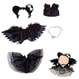 Doll Clothes for Lububu, Premium 5-Piece Lububu Outfits Set, 7 Inch Lububu Clothing Accessories (No Doll) (Black)