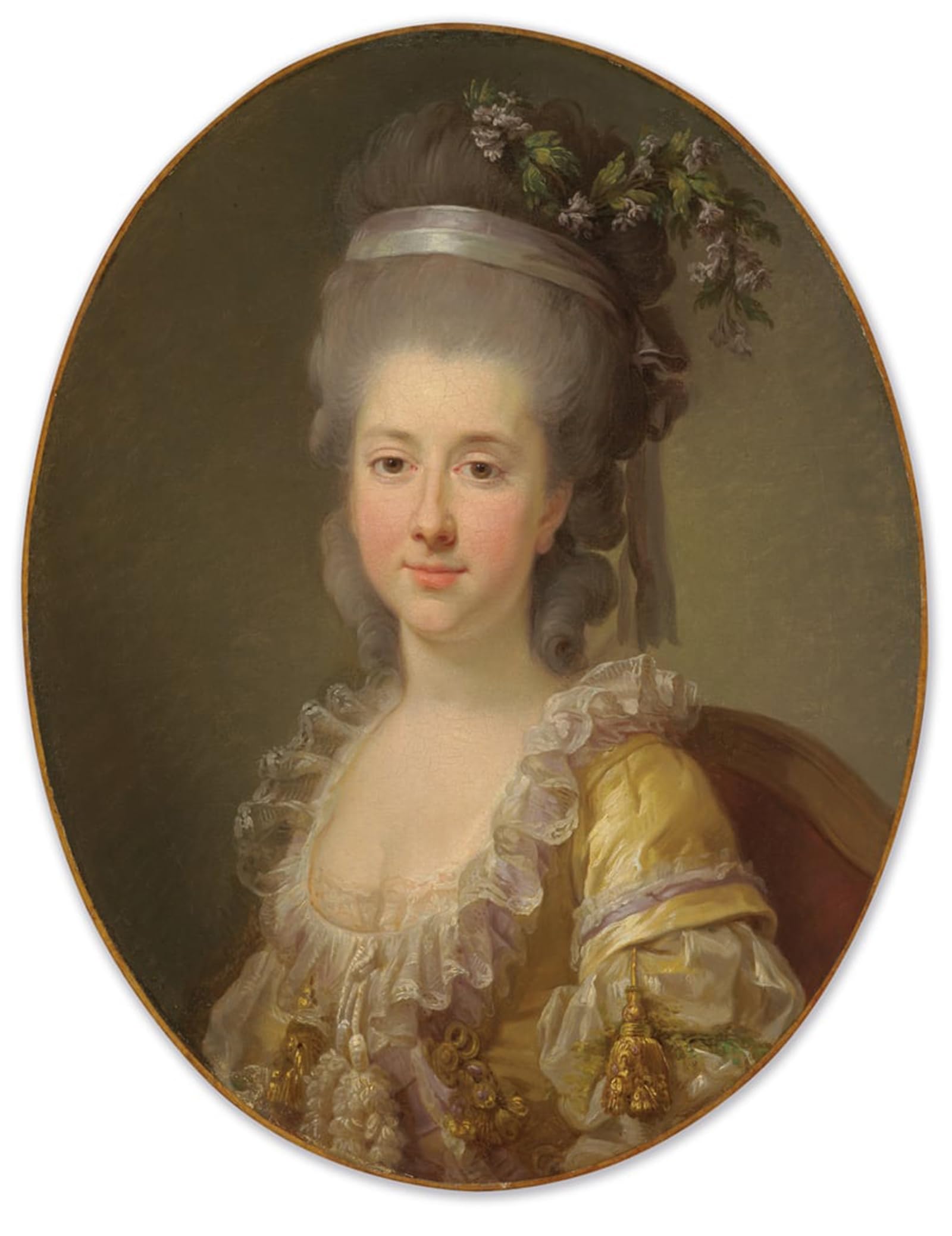 HRJUBWREE Retro Picture Art Painting Wall Poster Portrait of Countess Urszula Potocka Née Zamoyska by Elisabeth Louise Vigee Lebrun Vintage Art Print for Office Decor 60x90cm