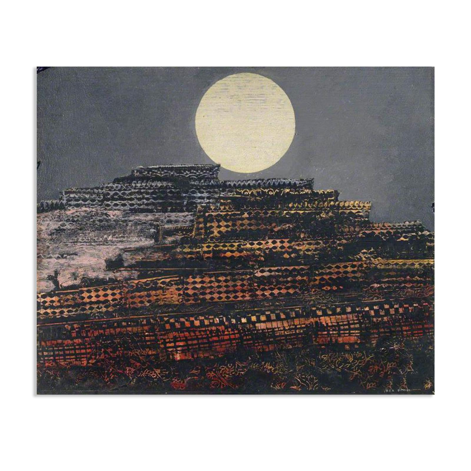 MYCGGDGH Max Ernst Canvas Wall Art Reproductions of Famous Paintings The Petrified City Giclée Prints Abstract Gifts Aesthetic Wall Decor for Living room bathroom 65x50cm(26x19in) Frameless