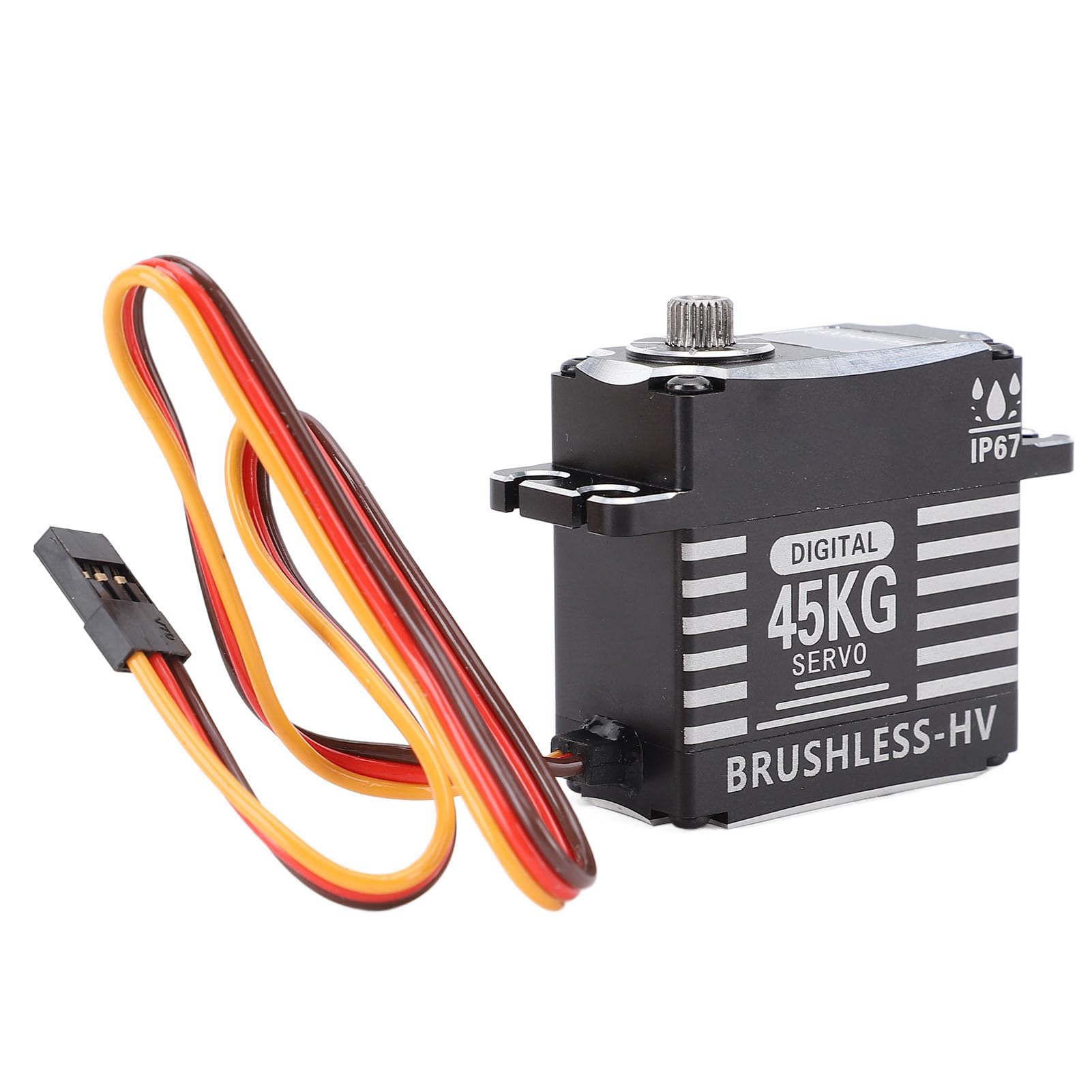 45KG Low Noise All Metal Servo High Efficiency Brushless Motor Servos Operates with 6.0-8.4V Power Supply for RC