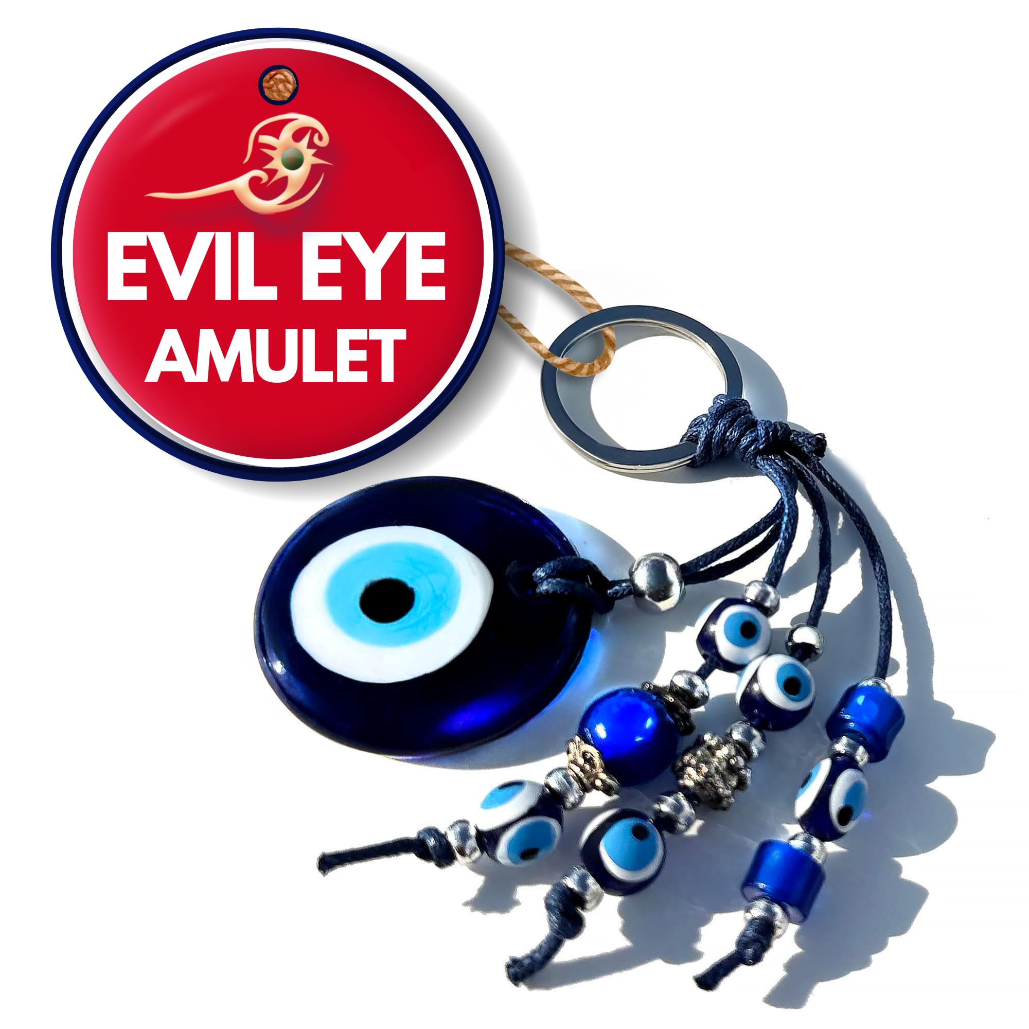 Evil Eye Protection Amulet Keychain Nazar Blessing - Guardian Talisman Car Purse Accessories