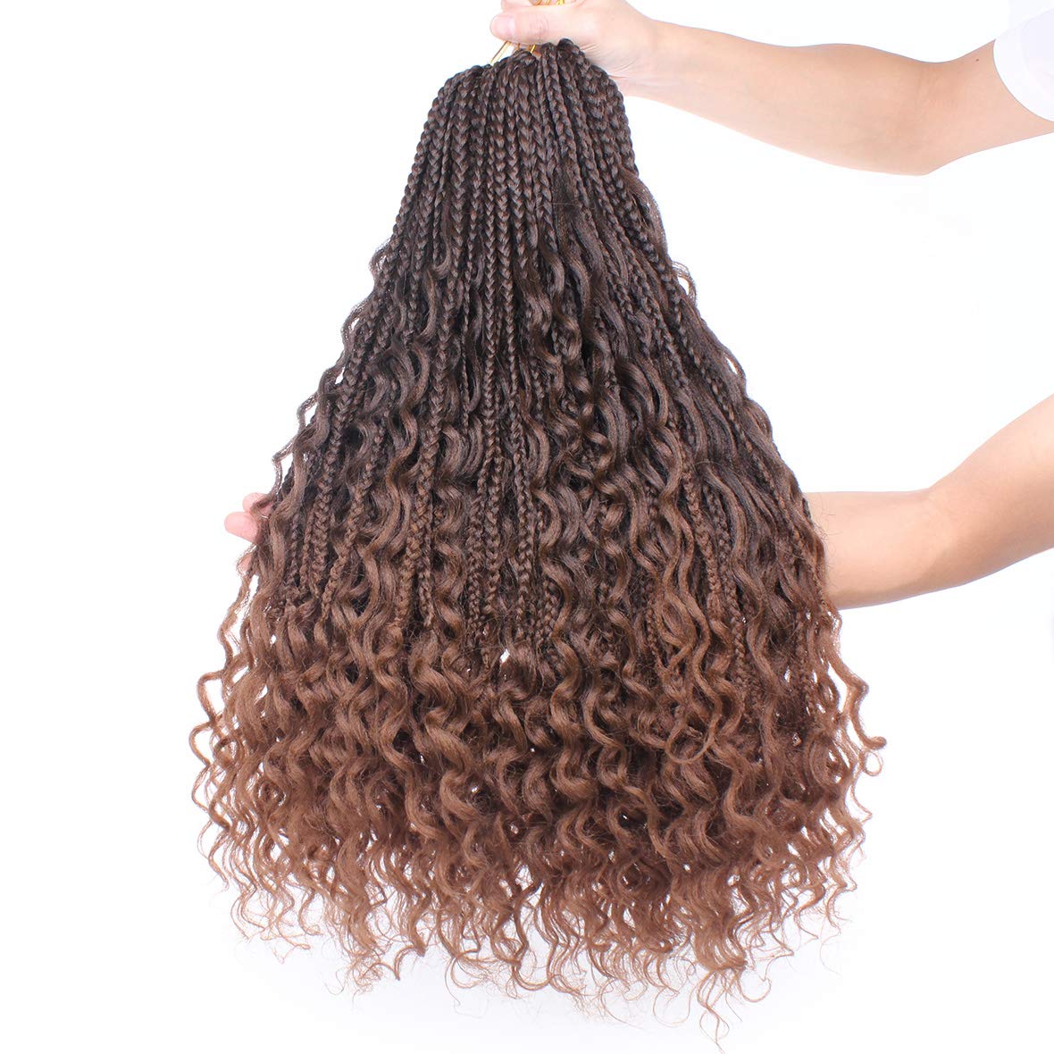 Leeven 24 Inch Bohemian Goddess Box Braids with Curls At