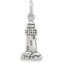 Sterling Silver Antiqued Lighthouse Charm