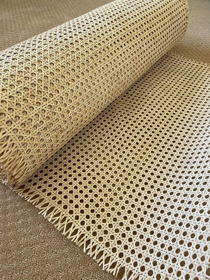 Image of Generic Cane Mat Roll - Bamboo Wood Cane Mat for Furniture Mesh Webbing - Rattan Roll for Basket Chair Cabinet Almirah Decoration - Weaving Furnishing (24 Inch & 5 Feet)