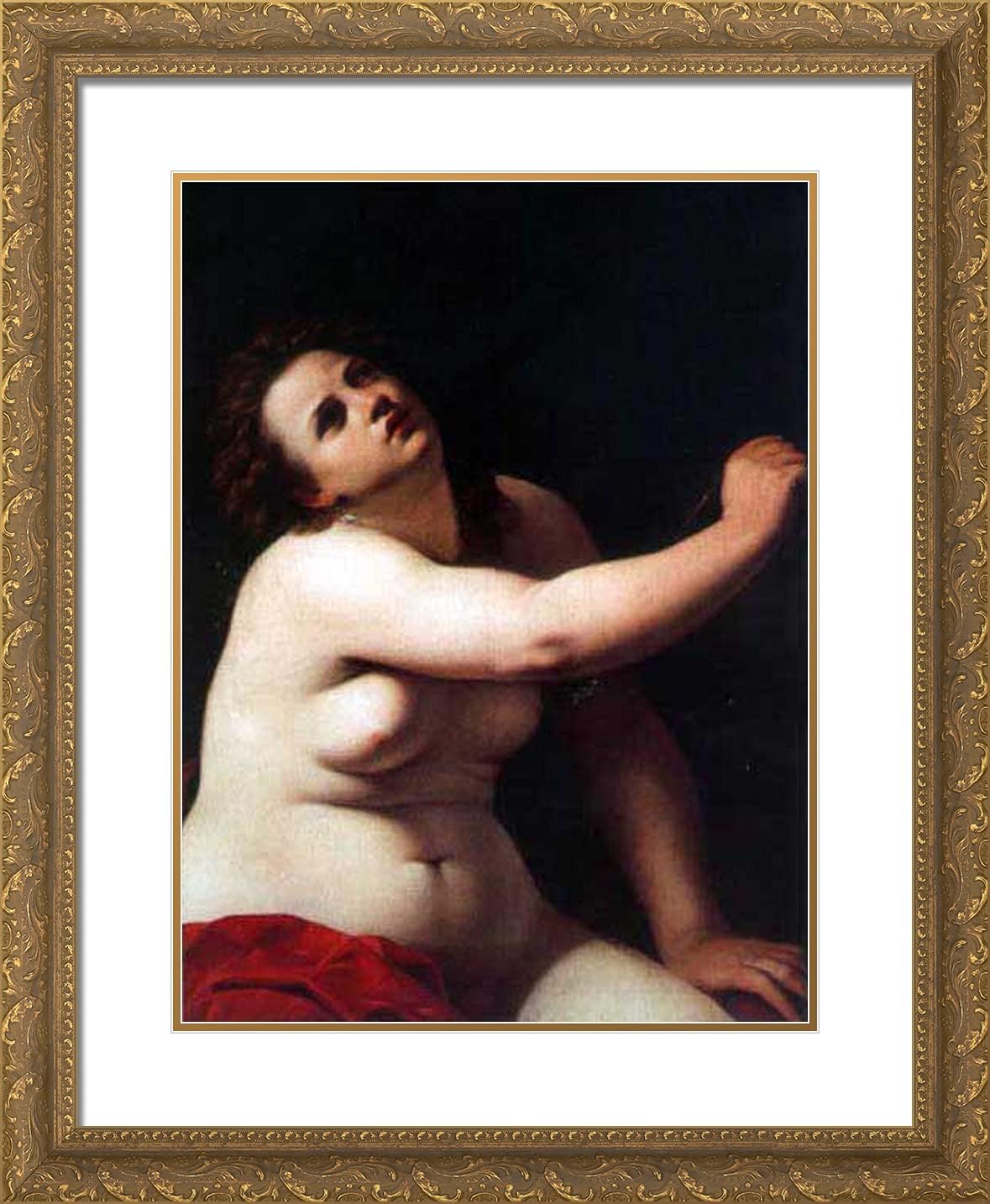 ArtDirect Gentileschi, Artemisia 20x24 Gold Ornate Framed Art Print with Double Matting Titled: Cleopatra