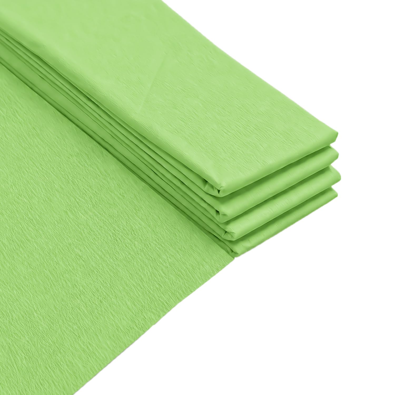Pack of 10 Light Green Crepe Paper Sheets 50cm x 2m 17GSM 35% Stretch Craft Paper โ image 1