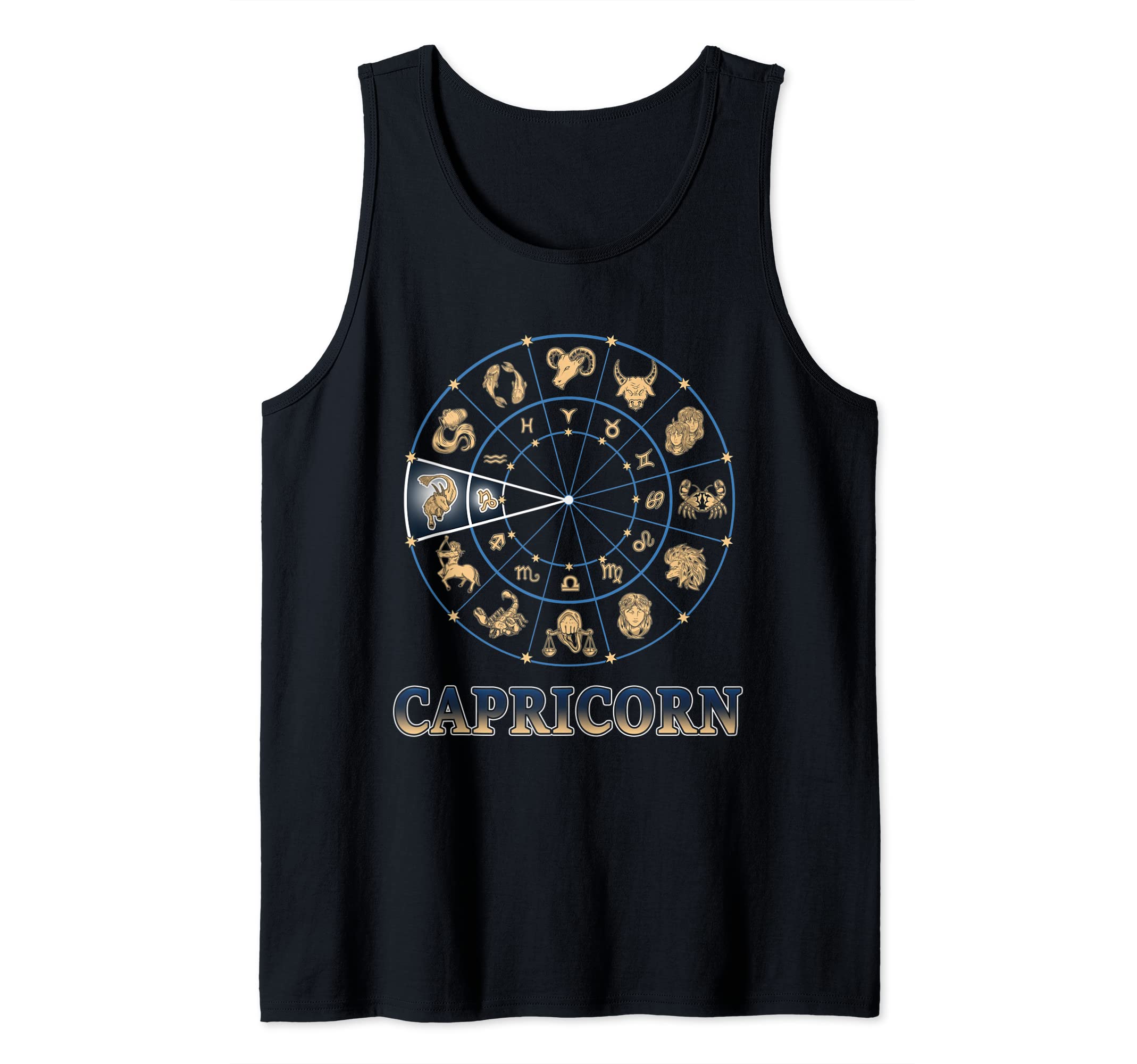 Ecliptic Horoscope Ascendant Zodiac Sign Capricorn Tank Top